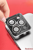 Apple iPhone 15 Pro Uyumlu Zore CL-12 Premium Safir Parmak İzi Bırakmayan Anti-Reflective Kamera Lens Koruyucu Midnight