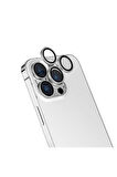 Apple iPhone 15 Pro Uyumlu Zore CL-13 Kamera Lens Koruyucu Gümüş