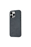 Apple iPhone 15 Pro Max Uyumlu Kılıf Zore Mikro Fiber Mimoza Kapak Siyah