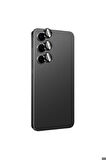 Samsung Galaxy S24 Uyumlu Zore Titanium Premium Temperli Kamera Lens Koruyucu Siyah