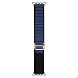 Apple Watch 42mm Uyumlu Kordon Naylon Kumaş Spor Görünümlü Band-74 Hasır Kayış Midnight