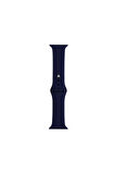 Apple Watch Ultra 49mm Uyumlu Band Serisi Klasik Kordon Silikon Strap Kayış Midnight Blue