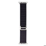 Apple Watch 7 41mm Uyumlu Kordon Naylon Kumaş Spor Görünümlü Band-74 Hasır Kayış Mor