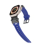 Apple Watch 7 45mm Uyumlu Kordon Metal Başlıklı Silikon Zore KRD-108 Kayış