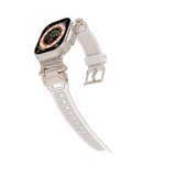 Apple Watch Ultra 49mm Uyumlu Kordon Metal Başlıklı Silikon Zore KRD-108 Kayış