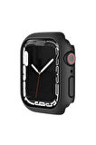 Apple Watch 7 45mm Uyumlu Zore 01 Kasa ve Ekran Koruyucu Siyah
