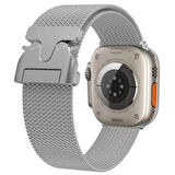 Apple Watch 44mm Uyumlu Zore KRD-25 Metal Hasır Kordon