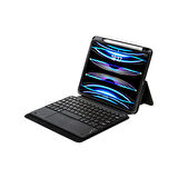 Apple iPad Pro 11 2024 Uyumlu Zore Border Keyboard Bluetooh Bağlantılı Standlı Klavyeli Tablet Kılıfı