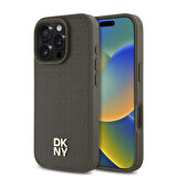 Apple iPhone 16 Pro Max Uyumlu Kılıf DKNY Orjinal Lisanslı Magsafe Şarj Özellikli 3D Yazılı Repeat Pattern Kapak