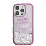 Apple iPhone 16 Pro Uyumlu Case Hello Kitty Original Licensed Liquid Silvery 50th Anniversary Party Cover