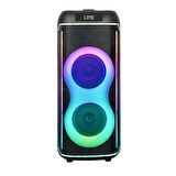 Zore GD-2606 Dijital LED Göstergeli FM Radyolu Mikrofonlu RGB TWS Çift 6.5 inç Stereo Bass Kablosuz Karaoke Hoparlör