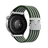 Samsung Gear S3 Uyumlu Zore KRD-133 22mm Naylon Kumaş Hasır Örgülü Kordon