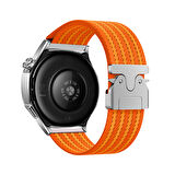 Samsung Gear S3 Uyumlu Zore KRD-133 22mm Naylon Kumaş Hasır Örgülü Kordon