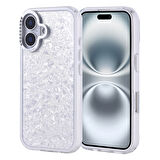 Apple iPhone 16 Uyumlu Kılıf Taşlı Tasarımlı  Zore Kapi Kapak