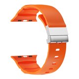 Apple Watch 10 46mm Uyumlu Zore KRD-145 Metal Tokalı Silikon Kordon