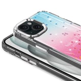 Apple iPhone 14 Uyumlu Kılıf Simli Desenli Parlak Zore Task Kapak
