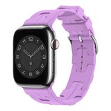 Apple Watch 7 41mm Uyumlu Kordon Silikon Yumuşak Esnek Metal Klipsli KRD-92 Kayış