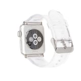 Apple Watch 44mm Uyumlu Kordon Silikon Şeffaf Transparan Esnek KRD-13 Kayış 