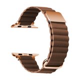 Apple Watch 44mm Uyumlu Kordon PU Deri Bakla Tasarımlı Mıknatıslı KRD-78 Kayış