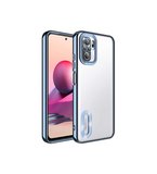 Xiaomi Redmi Note 10S Uyumlu Kılıf Kamera Korumalı Logo Gösteren Zore Omega Kapak