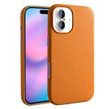 Apple iPhone 17 Uyumlu Kılıf M-safe Şarj Özellikli PU Deri Görünümlü Zore Kupra Kapak