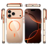 Apple iPhone 17 Pro Uyumlu Kılıf M-safe Şarj Özellikli Airbagli Kamera Standlı Zore Azor Kapak