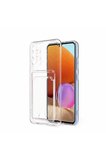 Samsung Galaxy A23 Uyumlu Kılıf Kartlıklı Şeffaf Zore Setra Clear Silikon Kapak