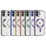 Apple iPhone 12 Uyumlu Kılıf Kamera Korumalı M-safe Wireless Şarj Özellikli Zore Demre Kapak