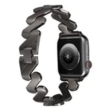 Apple Watch 7 45mm Uyumlu Kordon Paslanmaz Çelik Luxury Tasarım KRD-80 Kayış