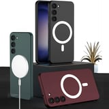 Samsung Galaxy S23 Plus Uyumlu Kılıf Wireless Şarj Özellikli Zore Kıpta M-safe Silikon Kapak