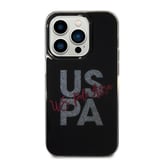 Apple iPhone 14 Pro Uyumlu Kılıf U.S. POLO ASSN. Simli Parlak Alfabe Tasarım Kapak