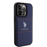 Apple iPhone 15 Pro Uyumlu Kılıf U.S. Polo Assn. Orjinal Lisanslı Deri Şeritli Logo Dizayn Kapak
