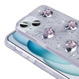 Apple iPhone 13 Uyumlu Kılıf Airbagli Simli Arka Yüzey Zore Işıltı Silikon Kapak