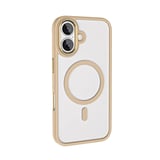 Apple iPhone 16 Uyumlu Kılıf Wireless Şarj Özellikli Zore Krom M-safe Silikon Kapak