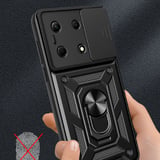 Infinix Note 30 Uyumlu VIP Kılıf Magnetik Standlı Kamera Korumalı Zore Sürgülü Vega Kapak