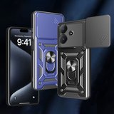 Realme Note 60 Uyumlu Kılıf Magnetik Standlı Kamera Korumalı Zore Sürgülü Vega Kapak