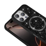 Apple iPhone 16 Pro Max Uyumlu Kılıf Pırlanta Tasarımlı M-safe Şarj Özellikli Zore Mozaik Silikon Kapak