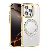 Apple iPhone 16 Pro Max Uyumlu Kılıf Pırlanta Taş Tasarımlı M-safe Şarj Özellikli Zore Karetta Silikon Kapak