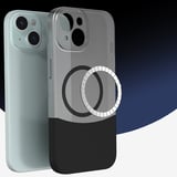 Apple iPhone 15 Uyumlu Kılıf M-Safe Şarj Özellikli Mıknatıslı Zore Duble Kapak