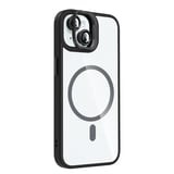 Apple iPhone 15 Uyumlu Kılıf Standlı ve Kamera Lens Hediyeli M-Safe Şarj Özellikli Zore Etro Kapak
