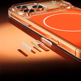 Apple iPhone 17 Pro Uyumlu Kılıf Zore M-safe Şarj Özellikli Şeffaf Kamera Kontrol Butonlu Lugano Kapak