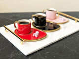Doğal Mermer Tepsi 25x40cm Gold Slim Kulp