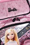 DEKOMUS LİSANSLI BARBIE GİZEMLİ PARILTILAR KOLEKSİYONU "COLLEGE" OKUL,BESLENME VE KALEM ÇANTASI,MATARA İLE BESLENME KABI OKUL SETİ
