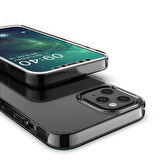 iPhone 12 Kılıf İnce ve Esnek Şeffaf Süper Silikon