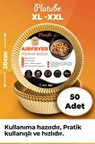 Pisirme Kagidi 50 adet Airfryer Xxl Xl Yagli Kagit Xiaomi Philips Tüm Markalara Uyumlu Yuvarlak
