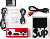 Sup Taşınabilir Beyaz Video Oyun Konsolu 3" 400 Oyunlu Mini Atari Gameboy 2 Oyunculu