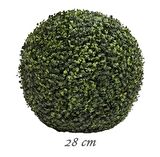 Yapay Çiçek Şimşir Top 28 CM Yeşil Top Ağaç Çiçeği 