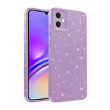 Galaxy A05 Kılıf Kamera Korumalı Simli Parıltılı Lüks Silikon