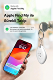Air Tag, Aplle Find My Takip Sistemli Intelligence ve Siri Uyumlu Takip Cihazı, Anahtar, Çanta, Bavul ve IOS Uyumlu, Smart Tag, X6605 Beyaz 