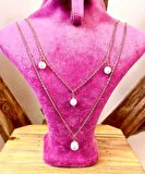 Daniel Klein Çelik Bilezik Kordon Kadın Kol Saat+%100 Çelik İncili Kolye